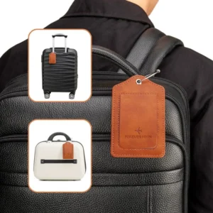 PU leather luggage tag