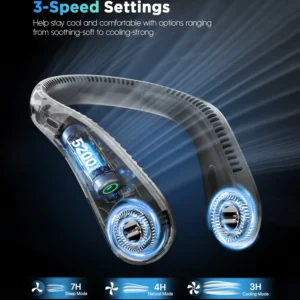 Portable Neck Fan, Rechargeable
